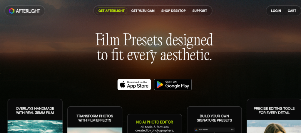 Afterlight editing tools