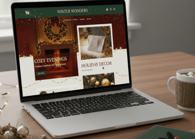 Christmas web page design