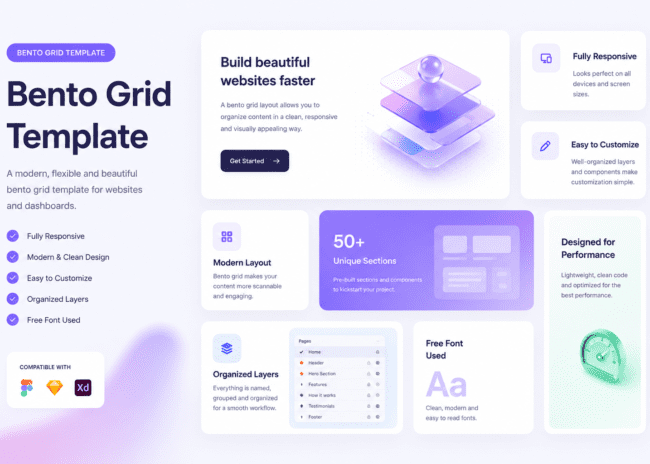 bento grid template