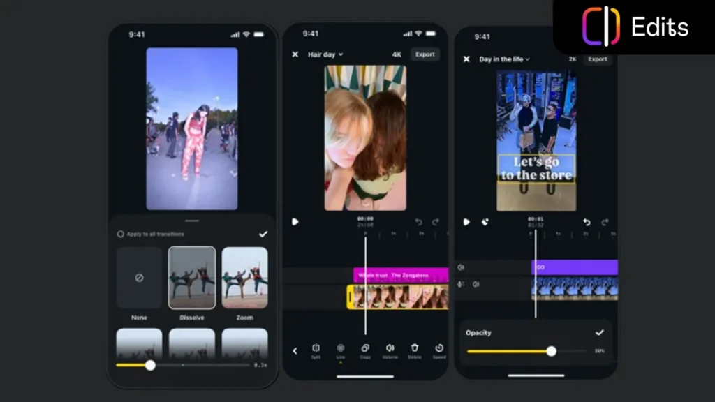 Meta edits features