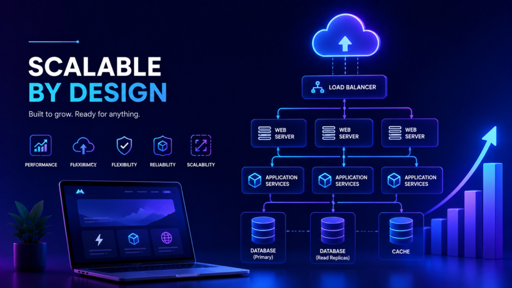 Scalable website architecture diagram