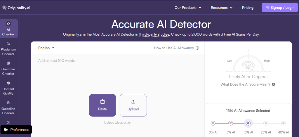 AI Content Detection Tool